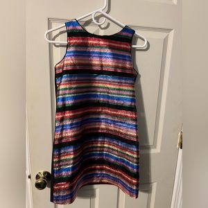 Milly Minis Striped Glitter Dress Size 12